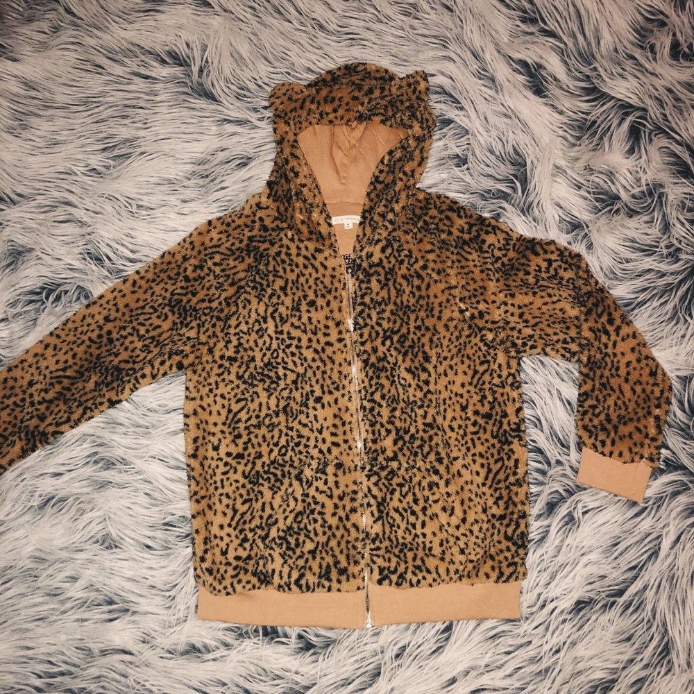 Cheetah Print Sweater with Ears